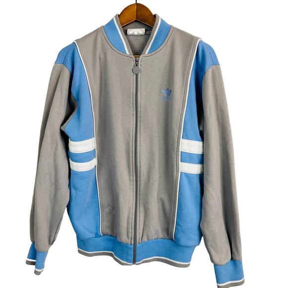 Vintage 2000's Y2K Adidas Full Zip Knit Jacket Medallion Zip - M